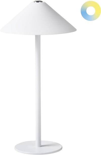 FRANCOLI - Tafellamp - Wit- Aluminium
