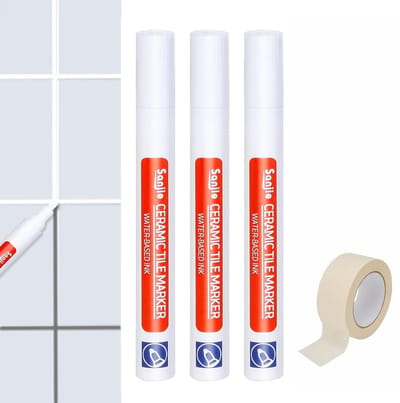 Allecto - Voegenmarker - Tegels Herstellen - Witte Pen - Wit - Vloeren en Muren - Ideaal voor Badkamers en Keukens