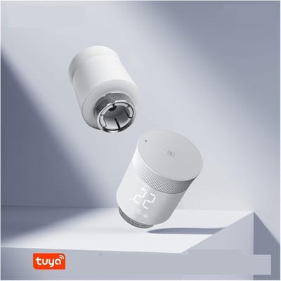 Slimme Radiatorthermostaat - Thermostatische kraan - Energie Besparen - App Bediening - M30x15mm - Wit