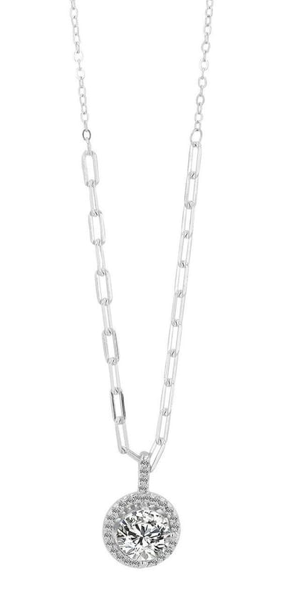 AKZENT Akzent damesketting met hanger "Maravilla" van 925 Sterlingzilver, gerhodineerd, duurzaam