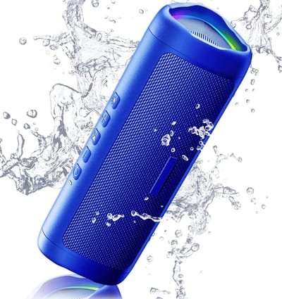 Draagbare Bluetooth Speaker - Draadloze Speaker Outdoor Speaker - Muziek Luisteren Buiten - IPX5 Waterdicht - 24 Uur Speeltijd - Blauw