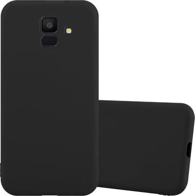 Cadorabo Hoesje geschikt voor Samsung Galaxy J6 2018 in CANDY ZWART - Beschermhoes gemaakt van flexibel TPU silicone Case Cover