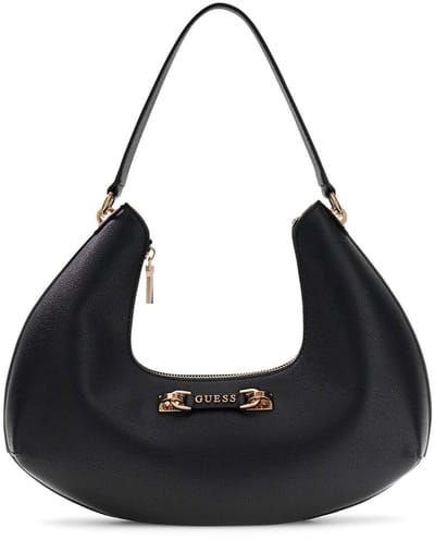 GUESS schoudertas Sophia Hobo Black zwart