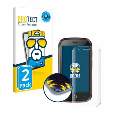 BROTECT - Screenprotector voor Unihertz Jelly Star - Folie Beschermfolie transparant volledig dekking - 2 Stuks