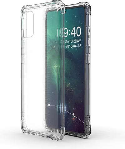Geschikt voor Samsung Galaxy A81 hoes TPU Silicone Case hoesje met versterkte randen Transparant Pearlycase