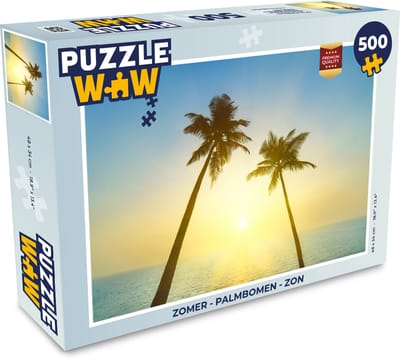 Puzzel Zomer - Palmbomen - Zon - Legpuzzel - Puzzel 500 stukjes