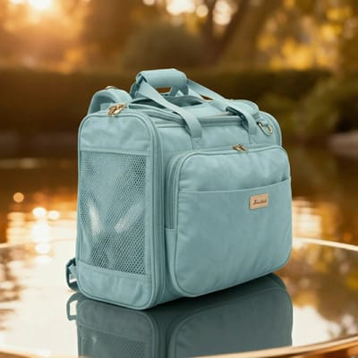 Sensidog 'GoTogether' draagtas - reistas of rugzak - lichtblauw - voor kleine honden tot 8kg en katten - stijlvolle hondentas / kattentas