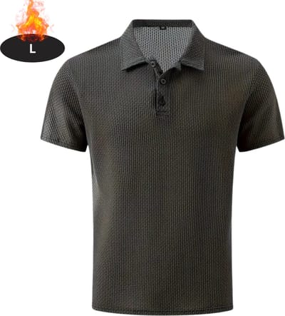 Livano Poloshirt Heren - T-Shirt Heren - Shirt - Overhemd - Polo Shirt - Donkergrijs - L