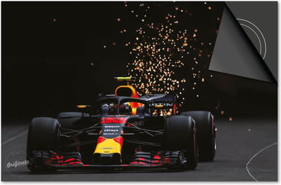 Inductie beschermer 60x60 - afdekplaat inductie mat - Dietrix Kookplaat beschermer - Exclusief - Sport - Max Verstappen F1 Spark Kleur