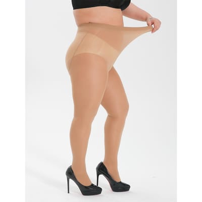 1 Paire Collants Nude Grande Taille pour Femmes Collants Transparents Extensibles Bas Collants Collants pour Femmes Collants Transparents Artificiels 1XL beige
