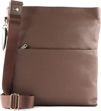 MANDARINA DUCK Leren Schoudertas Mellow Leather Crossover Bag Balsamic Bruine