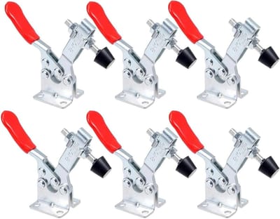 6-delige Quick Release Set voor Metalen Rocker Klemmen, Handgereedschap met 90kg Capaciteit, Antislip en Horizontaal voor Precisiewerk en Machinebediening