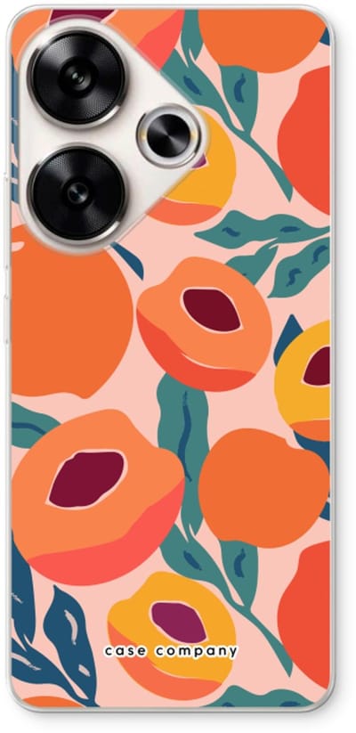 Case Company® - Hoesje geschikt voor Xiaomi Poco F6 hoesje - Perzik - Soft Cover Telefoonhoesje - Bescherming aan alle Kanten en Schermrand
