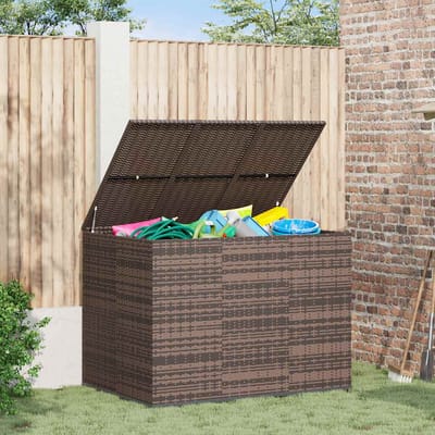 vidaXL - Tuinbox - 145x100x103 - cm - polyetheen - rattan - bruin