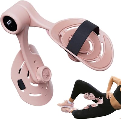 Dijtrainer Bekkenbodemtrainer - Fitnessapparaat - Spierversterking Thuis - Met Display Teller - 20x12x9 cm - Roze