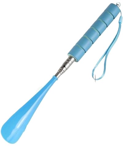 Uitschuifbare Schoenlepel I Schoentrekker I RVS I Lengte 30 Tot Max 71 CM I Blauw