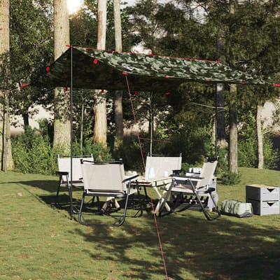 vidaXL - Kampeerluifel - waterdicht - 306x306 - cm - camouflage