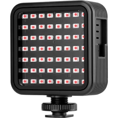 ORDRO LN-5 Mini IR Nachtzichtlamp Infraroodfotografielamp voor videocamera Camcorder 56 zwart