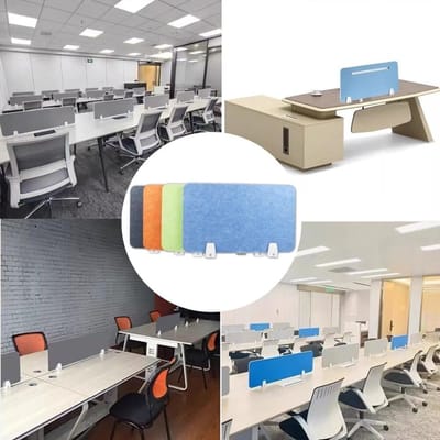 Bureau Privacyverdeler - Akoestisch Paneel - Werkplek Afschermen - Eenvoudige Installatie - 30 x 100 cm - Oranje