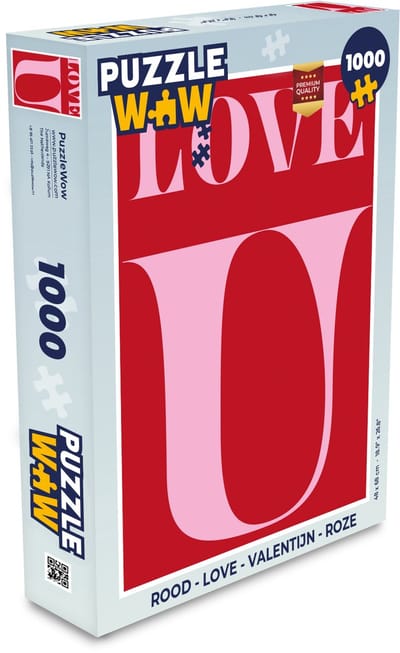 Puzzel Rood - Love - Valentijn - Roze - Legpuzzel - Puzzel 1000 stukjes volwassenen