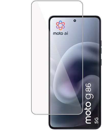 TechNow Screenprotector geschikt voor Motorola Moto G86 Screenprotector - Gehard Glas - Rounded - Proteqt+