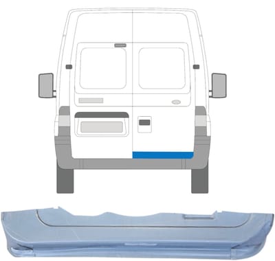 Reparatie plaatwerk achterste deuren voor Ford Transit 2000-2013 / Rechts