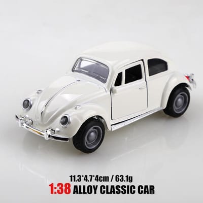 (Verpakt) 1:38 Klassieke Schattige Kever Legering Pull-Back Auto, Retro Stijl, 1:Schaal 38, Kinderspeelgoed