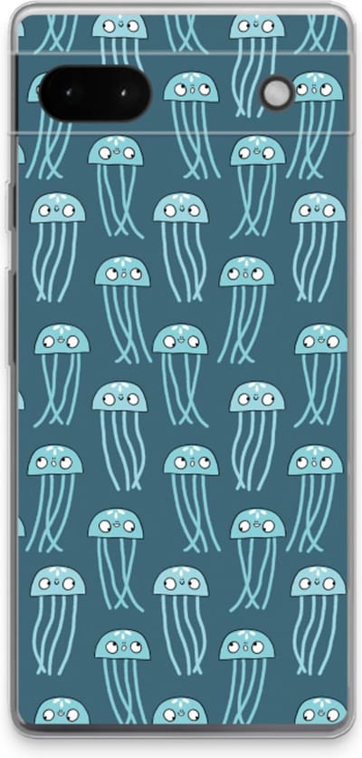 Case Company® - Hoesje geschikt voor Google Pixel 6a hoesje - Kwallie - Soft Cover Telefoonhoesje - Bescherming aan alle Kanten en Schermrand