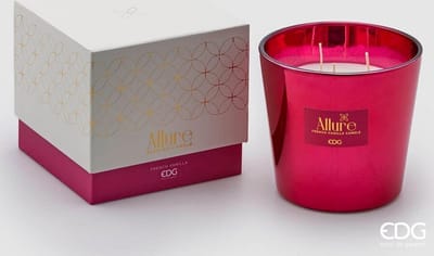 EDG - Enzo De Gasperi Geurkaars Allure Rood H12 D13,5 Vanilla