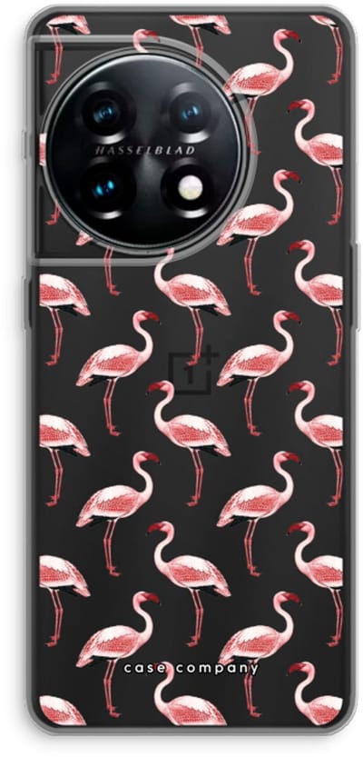 Case Company® - Hoesje geschikt voor OnePlus 11 hoesje - Flamingo - Soft Cover Telefoonhoesje - Bescherming aan alle Kanten en Schermrand