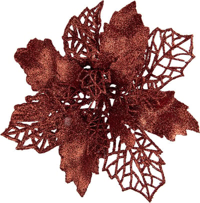 Clayre & Eef Kunstplant Kerstster Ø 22x5 cm Rood Kunststof