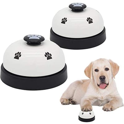 Nouveau jouet pour animal de compagnie clochette d'entraînement (blanc (bouton blanc + noir)) white