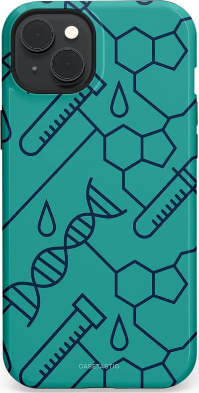 Casetastic hoesje geschikt voor Apple iPhone 15 Plus - MagSafe - Dubbellaagse bescherming - DNA Creaties - Fashion Case - Turquoise
