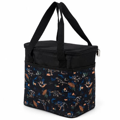 Koeltas 10 Liter - Opvouwbaar - Geïsoleerde Lunchtas - Lunch Bag - Picnictas voor Picnic of Festival - Oxford Polyester - Met Rits en Handvatten - Easy-Access Flap - Zijvakken - Donkerblauw