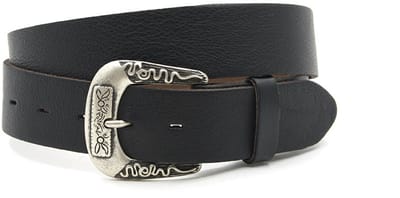Dames jeans riem zwart - 4 cm breed - Leer - Jeans riem - Casual - Maat 85