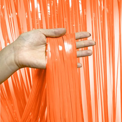 Deurgordijn Backdrop Koningsdag Oranje Feest Versiering EK WK Voetbal Deur Folie Gordijn Oranje Versiering - 200*100 Cm
