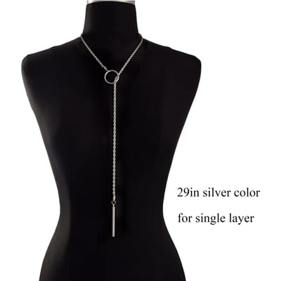 Goth Twist Wrap Slipketting Choker Voor Vrouwen Trend Mode Chocker Staaf Hanger Ketting Gotische Sieraden black