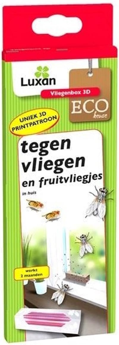 Luxan Vliegenbox 3D | Tegen vliegen en fruitvliegjes
