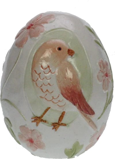 Ei met vogel die terugkijkt 12,7cm