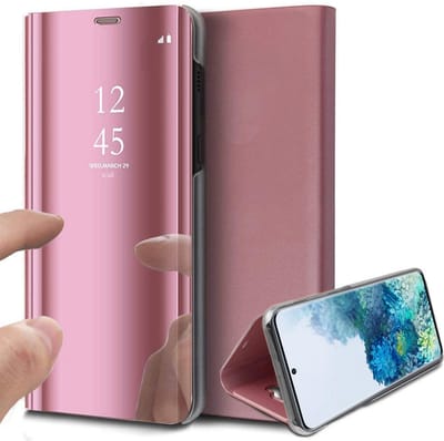 Hoesje geschikt voor Samsung Galaxy S20 FE - Book Case Spiegel Roségoud