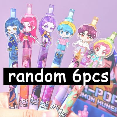 KPop Chasseurs de Démons Stylos Gel Kawaii Papeterie Périphériques Dérivés Anime Fournitures de Rentrée Fournitures de Bureau Cadeau CHAUD