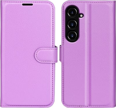 Coverup Hoesje - Geschikt voor Samsung Galaxy S23 FE Hoesje - Coverup Book Case - Paars