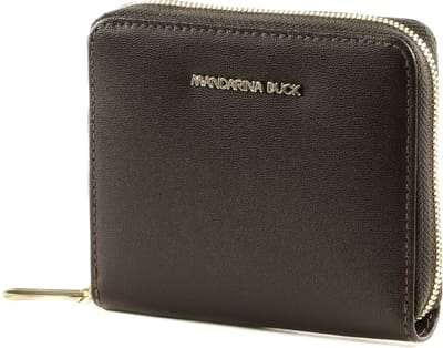 MANDARINA DUCK Leren Portemonnee Luna Zip Wallet Mole Donkerbruin