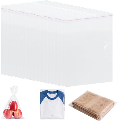 Dailygoods- Cellofaanzakjes 130 stuks - Zelfklevend - Transparante Zakjes - Cadeauzakjes - Doorzichtige Zakjes - 22 x 35 cm