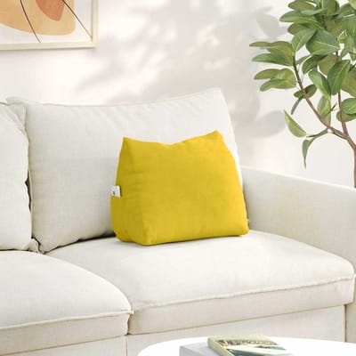 vidaXL - Rugkussen - Geel - 45 - x - 20 - x - 35 - cm - Corduroy - stof