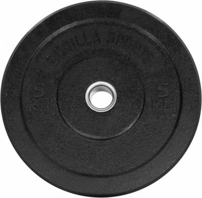 Gorilla Sports Bumper Plate - Halterschijf - 5 kg - Rubber - 50 mm