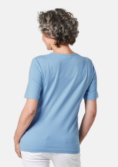 Basic shirt van puur katoen - lichtblauw - Gr. 23 van Goldner Fashion