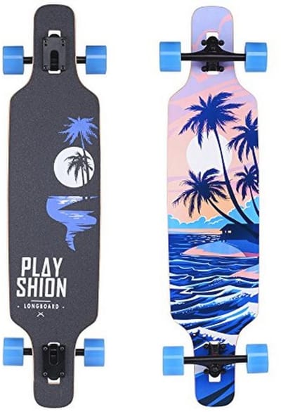 39 Inch Longboard met ABEC-11 Lager, Drop-Through Freeride Skateboard en Cruiser