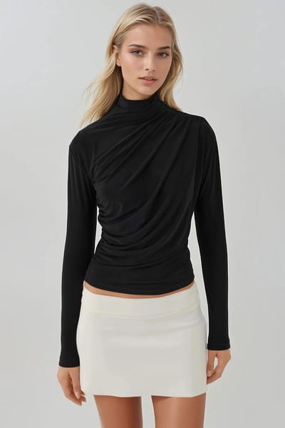 Elegante Zachte Touch Lange Mouw Gebreide Top