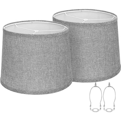 2 Sets Stoffen Lampenkap voor Tafellamp Vloerlamp Amerikaanse Stijl Lampenkap met Lampenkap Harp donkergrijze kleur